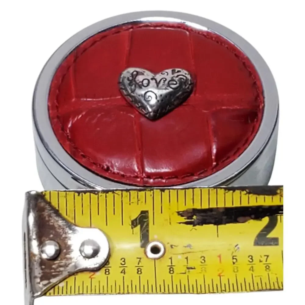 BRIGHTON PILL BOX Love Beat COLLECTION Red W/ Silver Heart - Picture 10 of 10